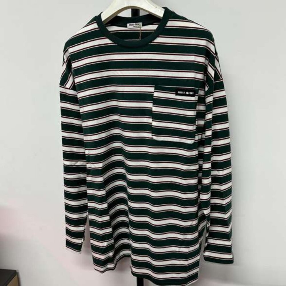 MIU MIU striped long-sleeved T-shirt